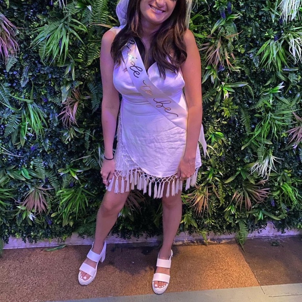 Halter tassel white dress - Picture 2 of 2